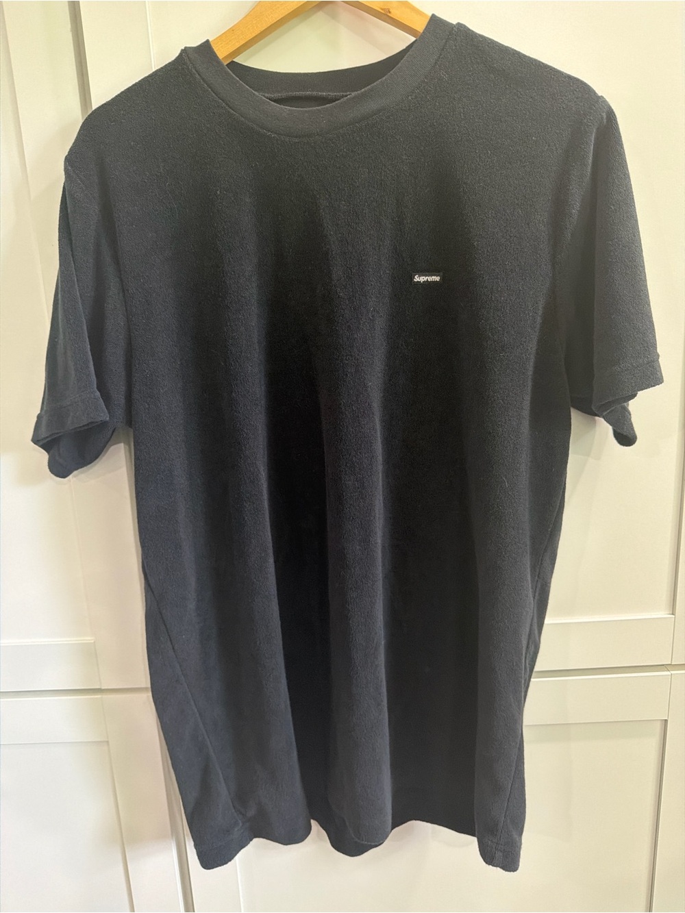 Supreme Black Minimalist Logo Short Sleeve Tee